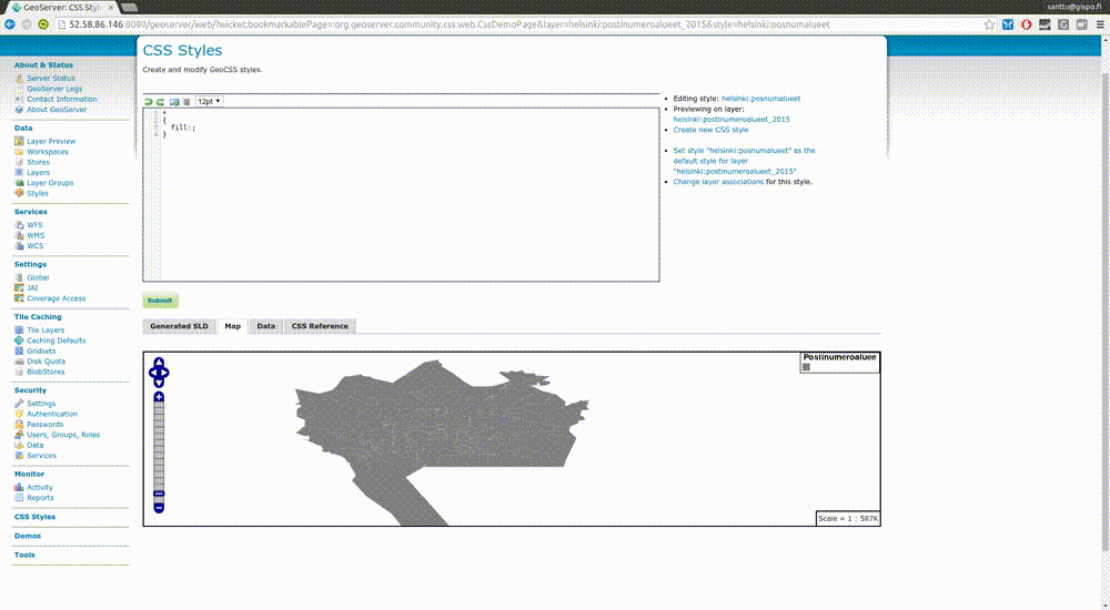 Gispo • GeoServer-karttojen tyylittely CSS-kielellä GeoServer