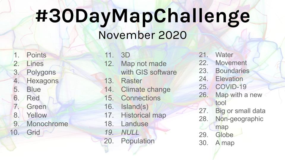 Gispo • #30DayMapChallenge 2020 - bigger and better! #30daymapchallenge
