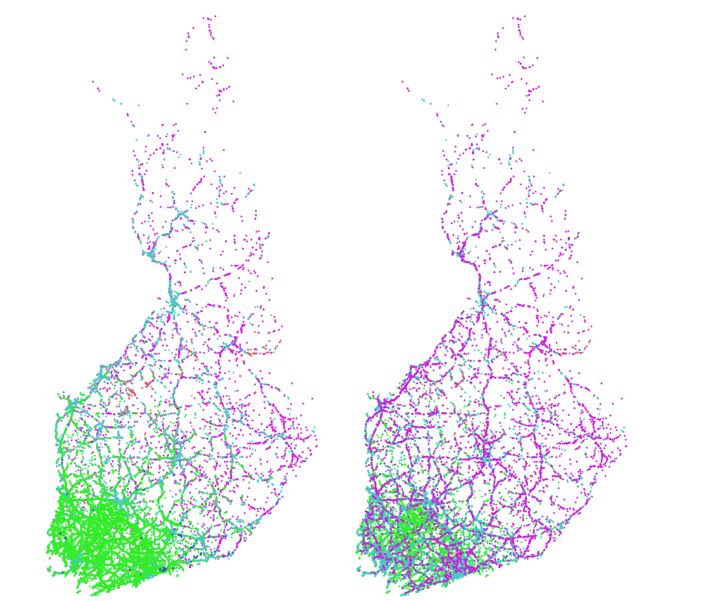 Gispo • Visualizing big spatial data: hexbins with QGIS & PostGIS hexbins