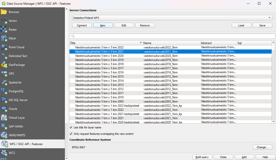 Gispo • How to use WFS in QGIS wfs