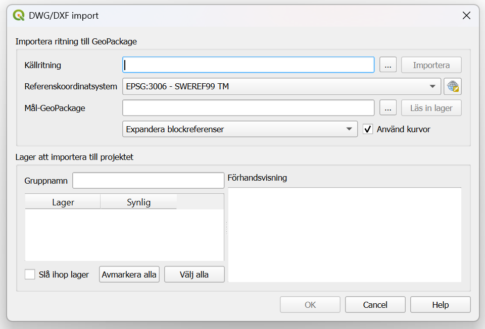 Gispo • Hur får man in CAD-data i QGIS? CAD-data i QGIS