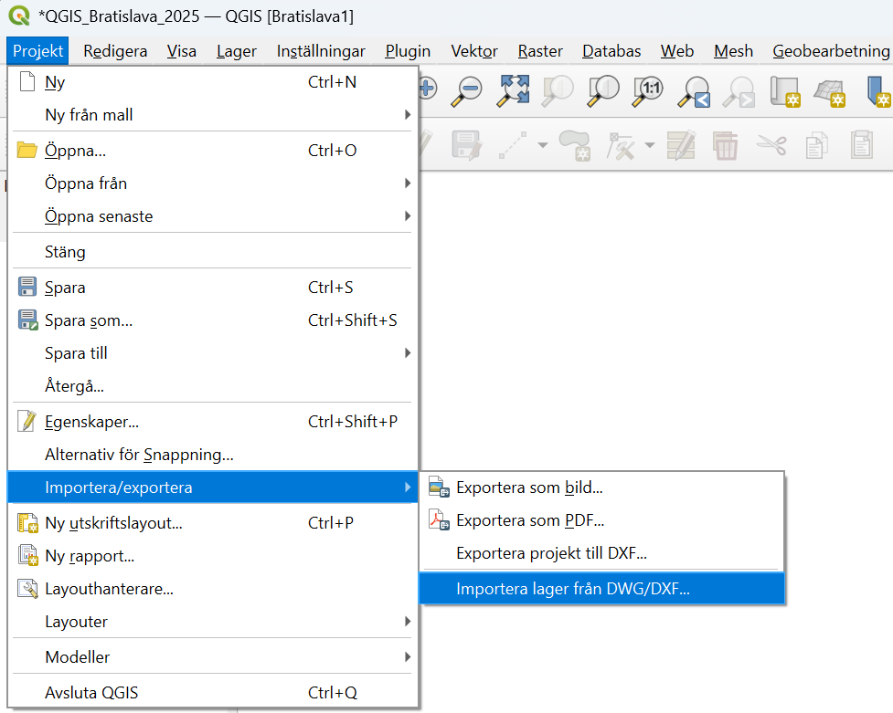 Gispo • Hur får man in CAD-data i QGIS? CAD-data i QGIS
